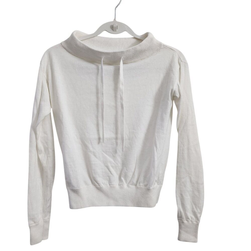 Minnie Rose Cream Off-White Cowl Neck Sweater